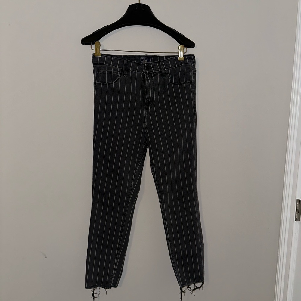 abercrombie stripe black jeans
